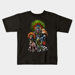 Aztec God Mictlantecuhtli Kids T-Shirt